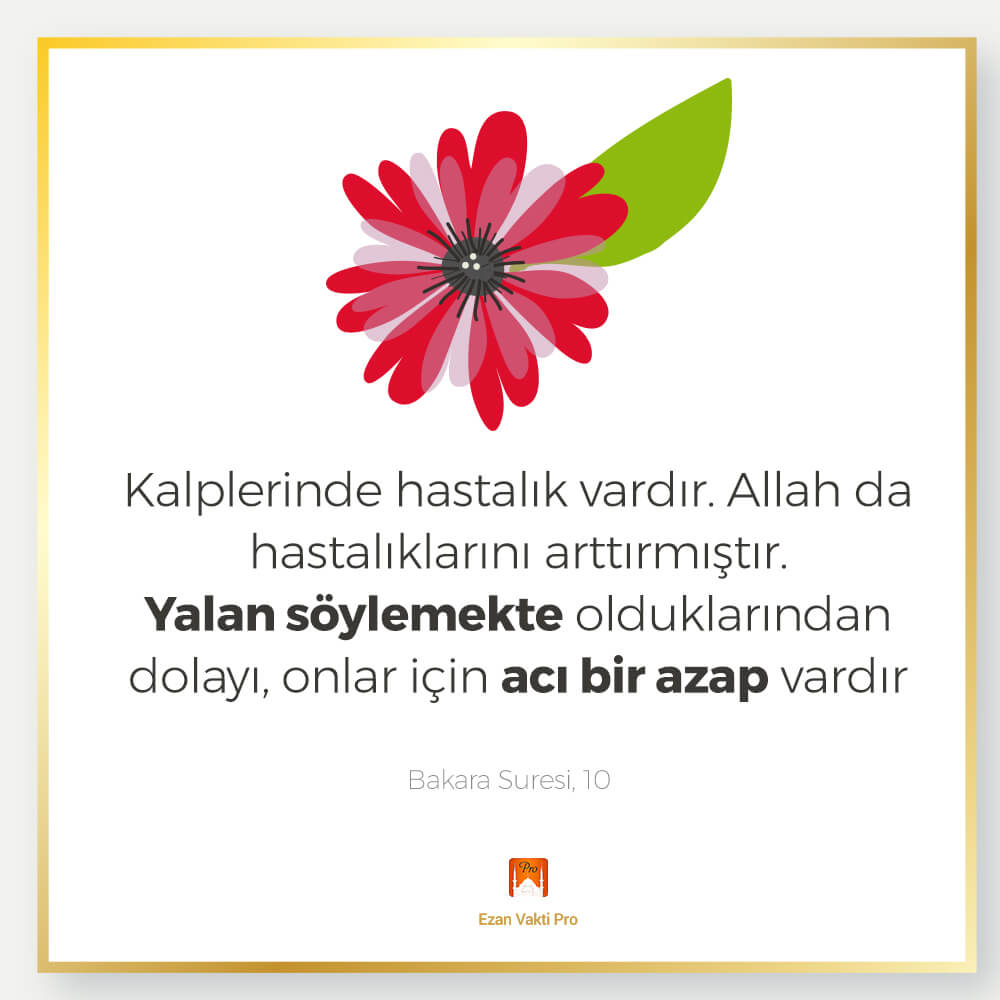 Kalplerinde hastalık vardır. Allah da