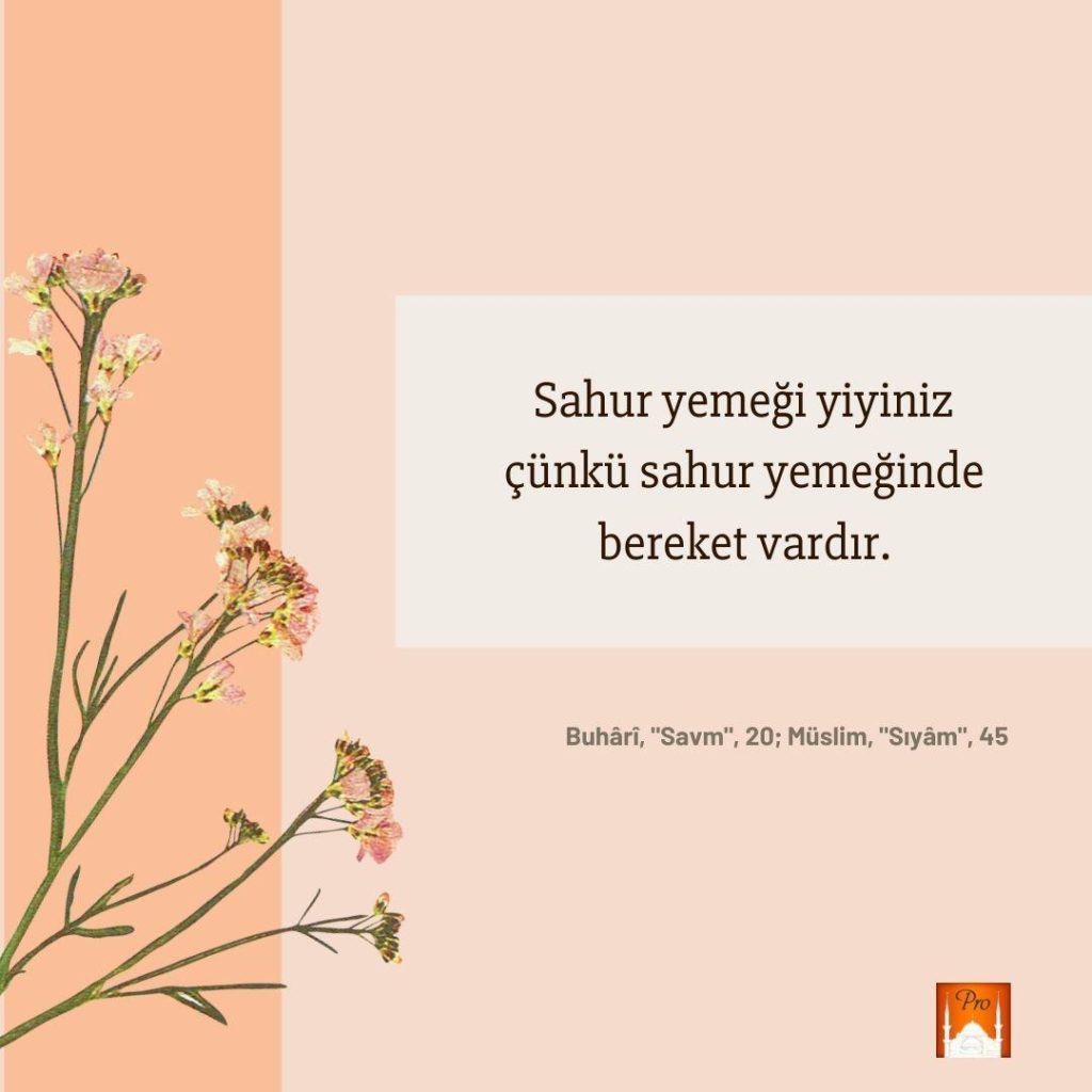 Sahur yemeği yiyiniz