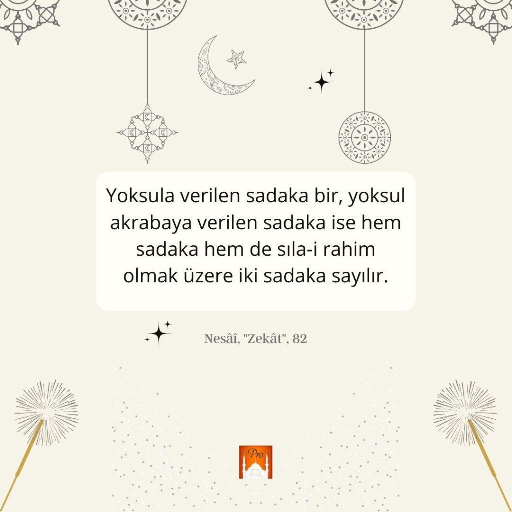 Yoksula verilen sadaka bir