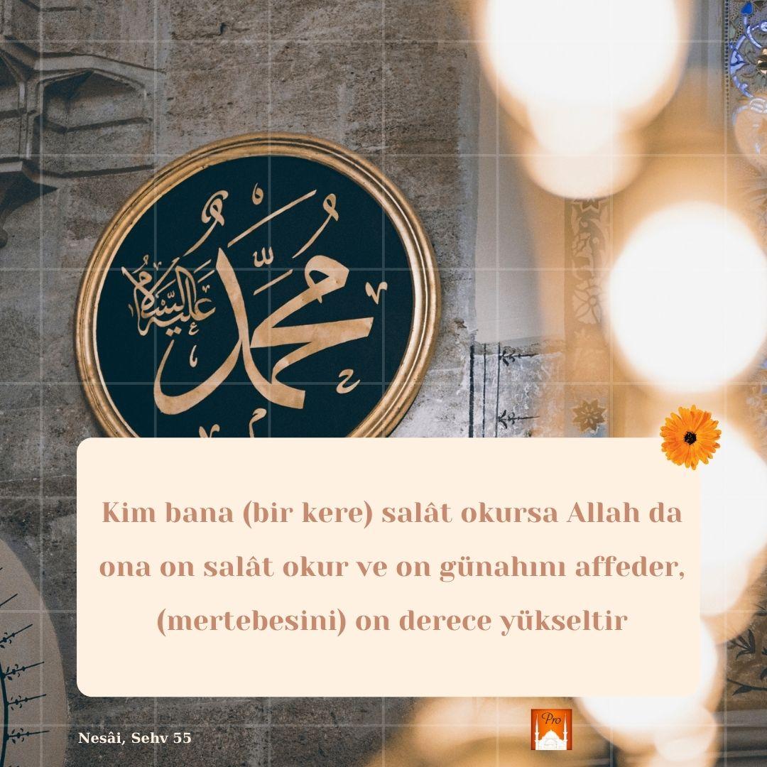 Kim bana (bir kere) salât okursa Allah da